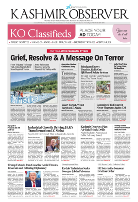 Cover of Kashmir Observer
