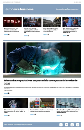Cover of Euronews Business (Portuguese)