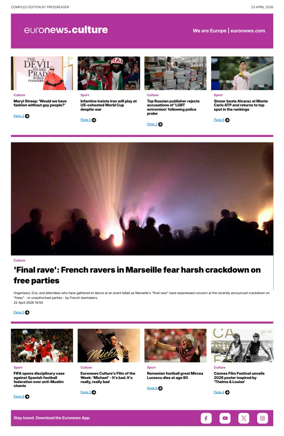 Cover of Euronews Culture and Sport Compiled Edition