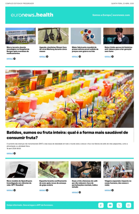 Cover of Euronews Health (Portuguese)