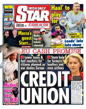 Cover of Irish Daily Star