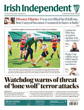 Cover of Irish Independent