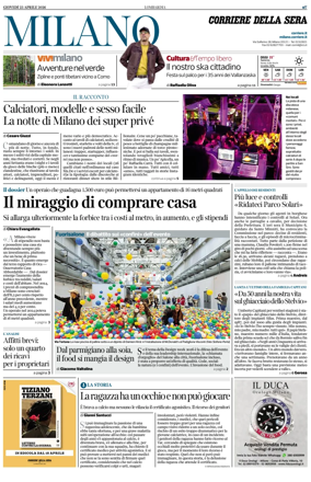 Cover of Corriere della Sera (Milano)
