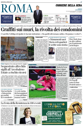 Cover of Corriere della Sera (Roma)
