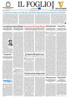 Cover of Il Foglio Quotidiano