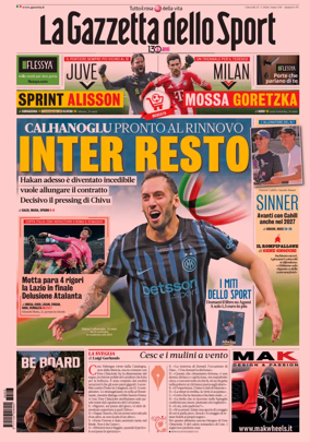 Cover of La Gazzetta dello Sport