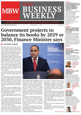 Cover of The Malta Business Weekly