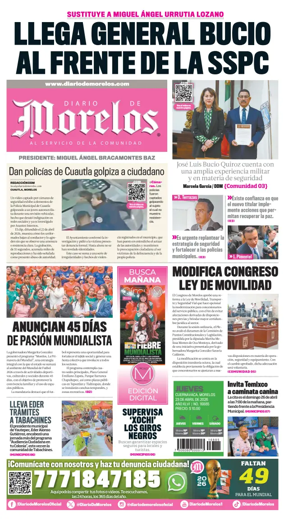 Cover of Diario de Morelos