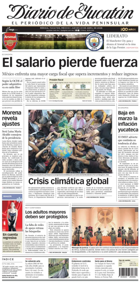 Cover of Diario de Yucatan