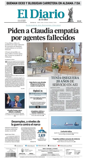 Cover of El Diario de Juarez