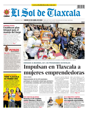 Cover of El Sol de Tlaxcala