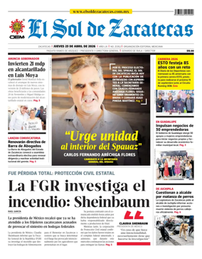 Cover of El Sol de Zacatecas