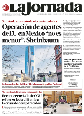 Cover of La Jornada