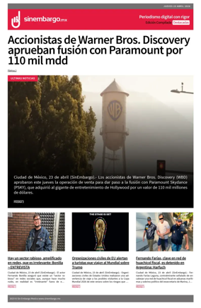 Cover of Sin Embargo destacadas