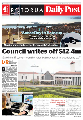 Cover of Rotorua Daily Post