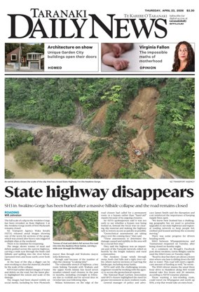 Cover of Taranaki Daily News