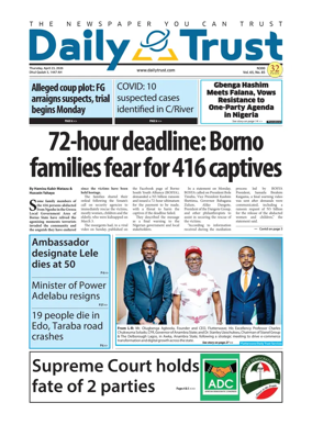 Cover of Daily Trust