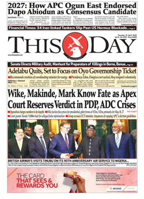 Cover of THISDAY