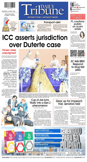 Cover of Daily Tribune (Philippines)