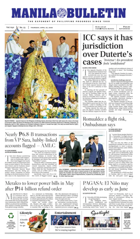 Cover of Manila Bulletin