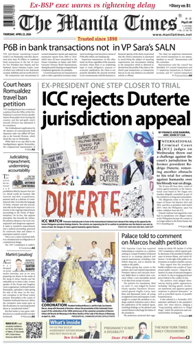 Cover of The Manila Times