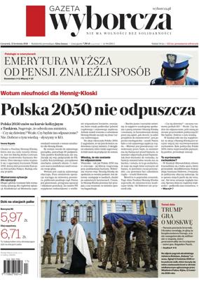Cover of Gazeta Wyborcza