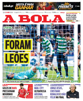 Cover of A BOLA (Portuguese)