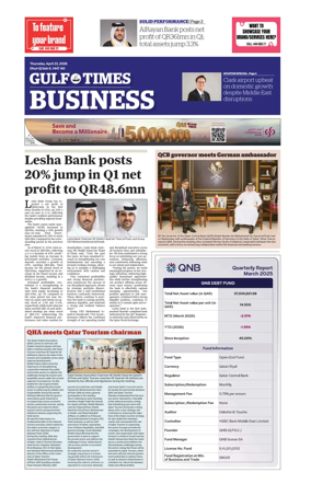 Cover of Gulf Times Business