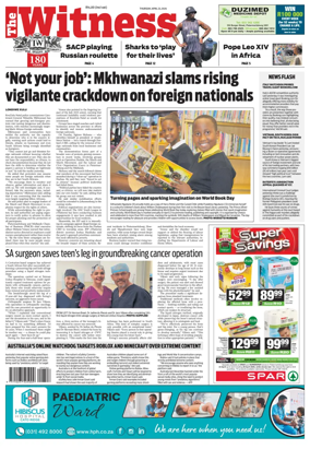 Cover of The Witness (South Africa)