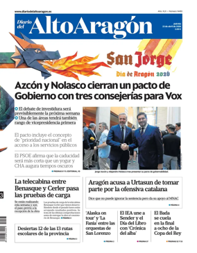 Cover of Diario del Alto Aragon