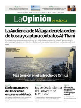 Cover of La Opinion de Malaga