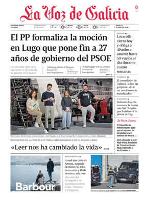 Cover of La Voz de Galicia (Arousa)