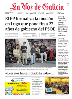 Cover of La Voz de Galicia (Carballo)