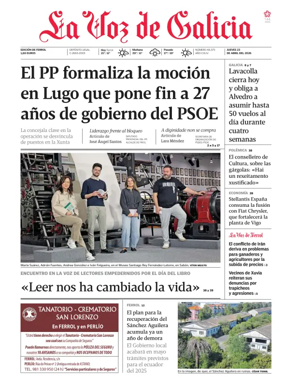 Cover of La Voz de Galicia (Ferrol)