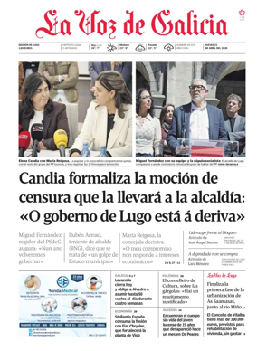 Cover of La Voz de Galicia (Lugo)