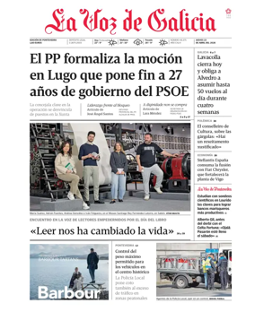 Cover of La Voz de Galicia (Pontevedra)