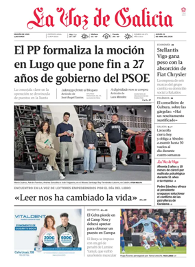 Cover of La Voz de Galicia (Vigo)
