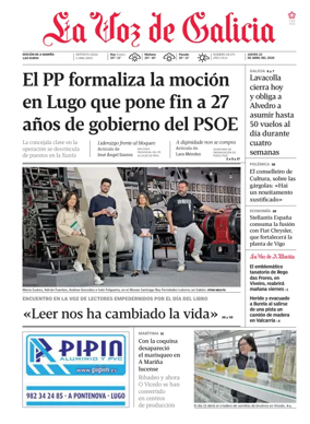 Cover of La Voz de Galicia (Viveiro)