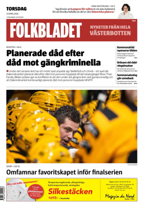 Cover of Folkbladet Vasterbotten