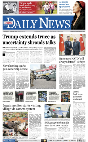 Cover of Hurriyet Daily News & Economic Review
