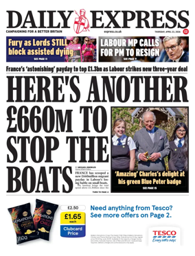 Cover of Daily Express