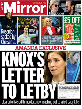 Cover of Daily Mirror (Northern Ireland)