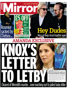 Cover of Daily Mirror