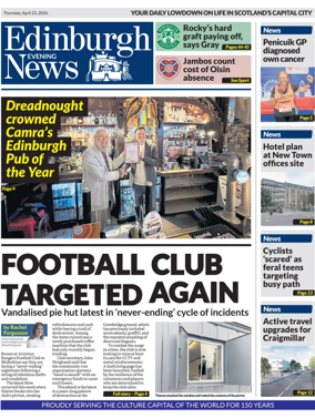 Cover of Edinburgh Evening News