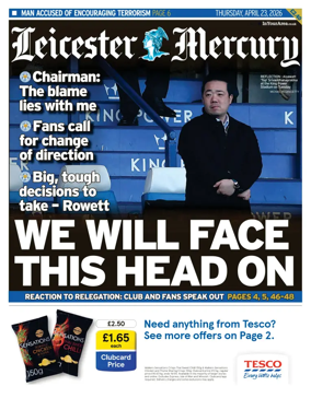Cover of Leicester Mercury