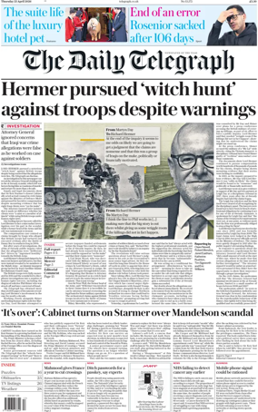Cover of The Daily Telegraph