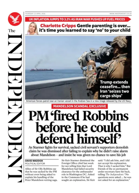 Cover of The Independent