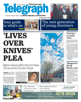 Cover of The Peterborough Evening Telegraph
