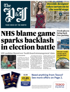 Cover of The Press and Journal (Aberdeen and Aberdeenshire)