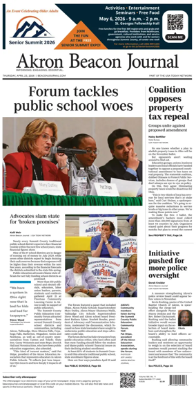 Cover of Akron Beacon Journal